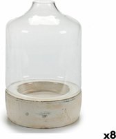 Kaarshouder Transparant Steen Kristal 15,2 x 22,5 x 15,2 cm (8 Stuks)