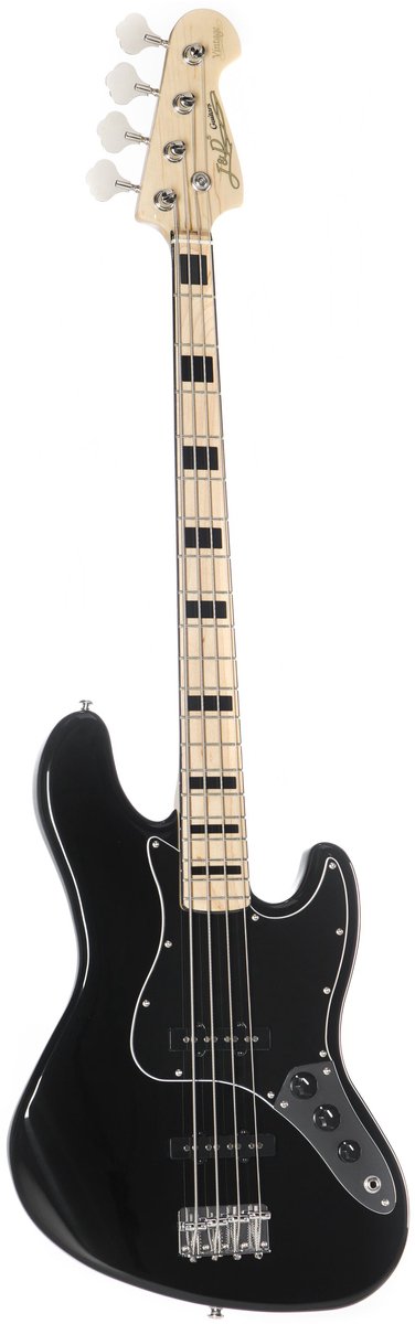 J & D JB Vintage 1975 BK zwart - Elektrische basgitaar
