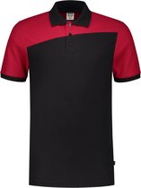 Tricorp 202006 Poloshirt Bicolor Naden - Zwart/Rood - L