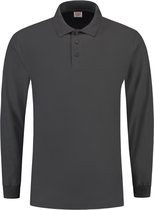 Tricorp Poloshirt Lange Mouw - 201009 - Donkergrijs - Maat 7XL