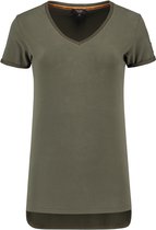Tricorp 104006 T-Shirt Premium V Hals Dames - Legergroen - S