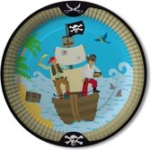 16x assiettes de fête île à thème pirate 23 cm - Décorations d'anniversaire
