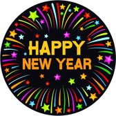 Happy new year versiering onderzetters/bierviltjes - 75 stuks - Happy new year thema feestartikelen