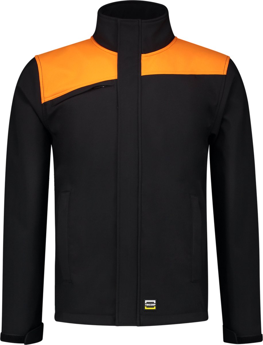Tricorp 402021 Softshell Bicolor Naden - Zwart/Oranje - 5XL