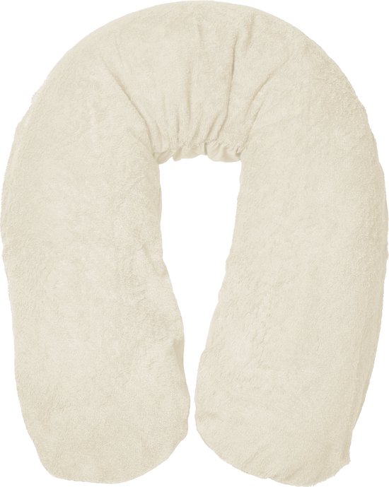 Form Fix XL Voedingskussenhoes - Body Pillow Kussensloop - Zwangerschapskussen hoes - Zijslaapkussen hoes - Badstof/Katoen Hoes - Marshmallow