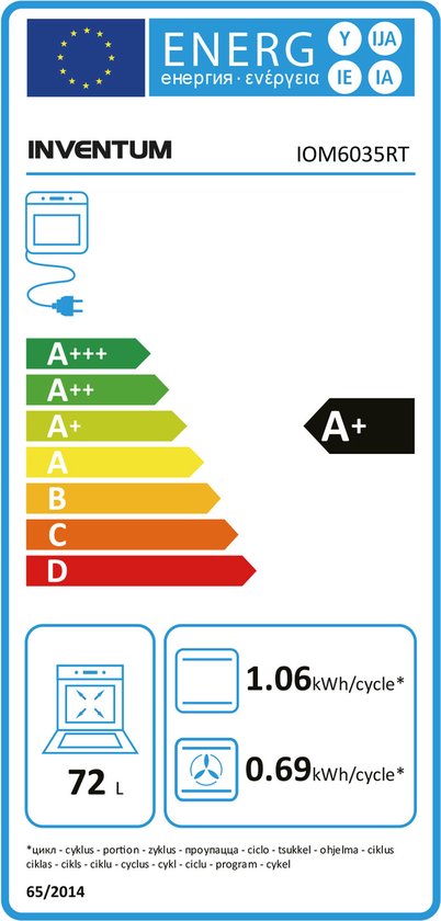 Inventum IMC6035BT - Four mixte encastrable - Chaleur tournante -  Micro-ondes - Grill