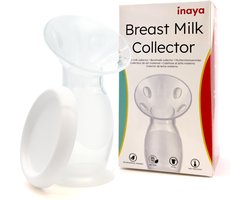 Inaya® - Handkolf Borstkolf 90ML - BPA-Vrij & Lekvrij - Natuurlijk Siliconen - Borstvoeding Kolf met Zuignap - Incl Handleiding