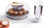 Incubateur d'œufs entièrement automatisé avec incubateur à plaque chauffante comprenant une bouteille d'eau et un hygromètre de Luxe - jusqu'à 30 œufs