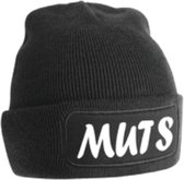 MUTS muts - Zwart - Beanie - One Size - Unisex - Grappige tekst - Wintersport - Aprés ski muts - Lekker droog
