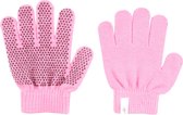 Mondoni Magic Gloves Kinder Handschoenen - Maat: 1 - Roze - Kunstleer - Paardrijhandschoenen