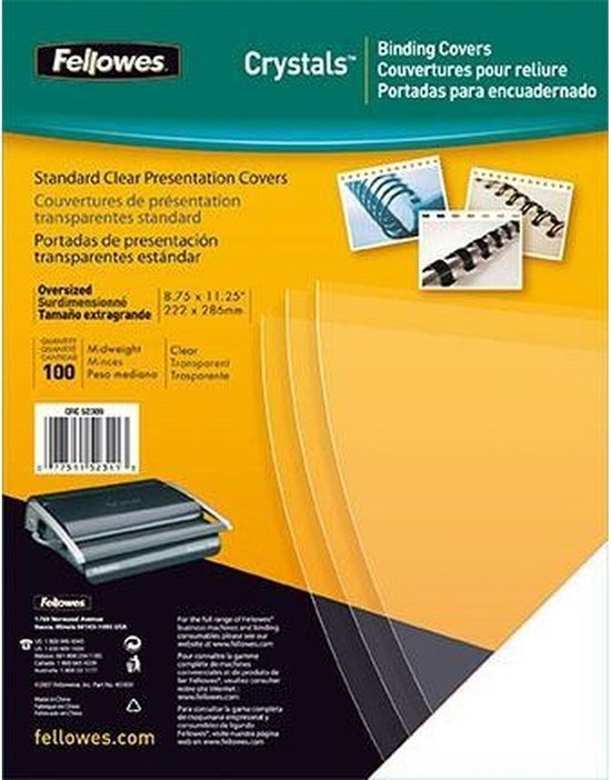 Couvertures pour reliure A4 200µ Fellowes