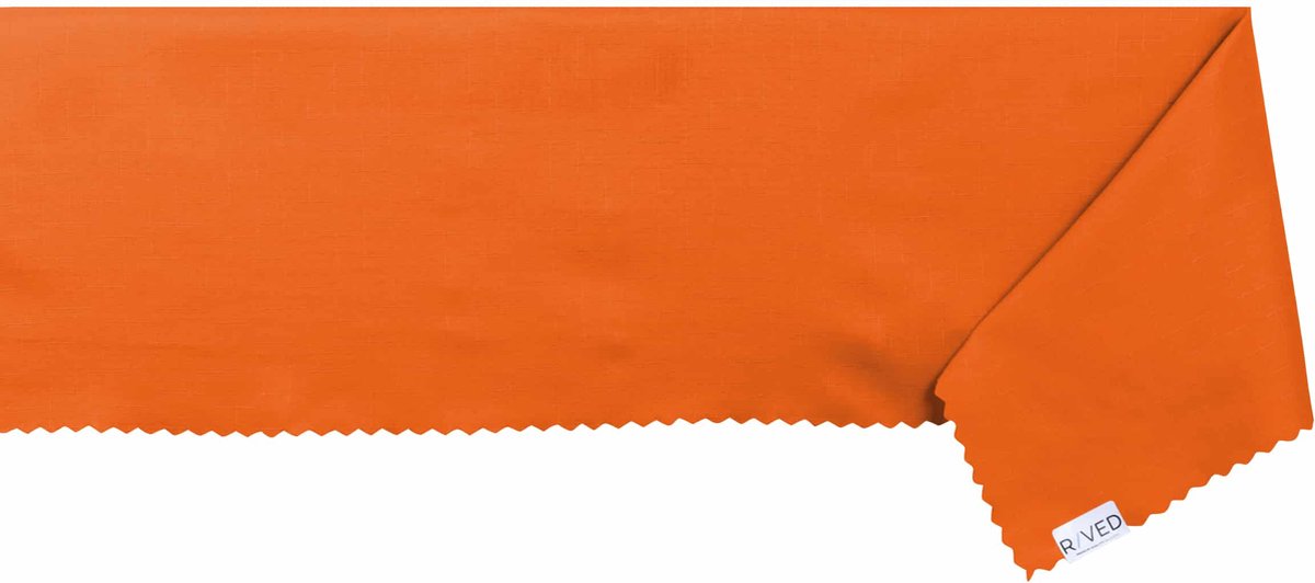 Raved Oranje Polyester Tafelkleed 140 cm x 300 cm - Kreukvrij