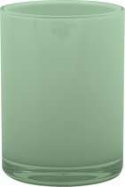 MSV Badkamer drinkbeker/tandenborstelhouder Aveiro - PS kunststof - groen - 7 x 9 cm