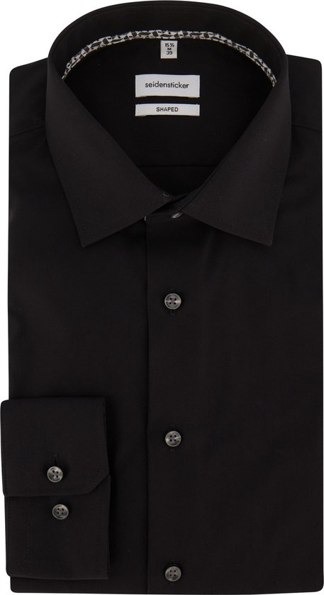 Seidensticker business overhemd zwart