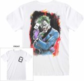 T-Shirt met Korte Mouwen DC Comics Batman Card Wit Uniseks - XXL