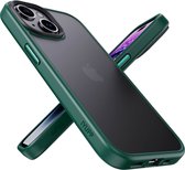 IYUPP Bumper - Geschikt voor Apple iPhone 15 Hoesje - Groen x Zwart - Shockproof