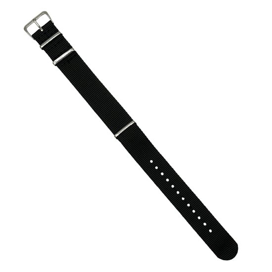 Bracelet Nato - Zwart - Bracelet de montre de 20 mm pour différentes marques