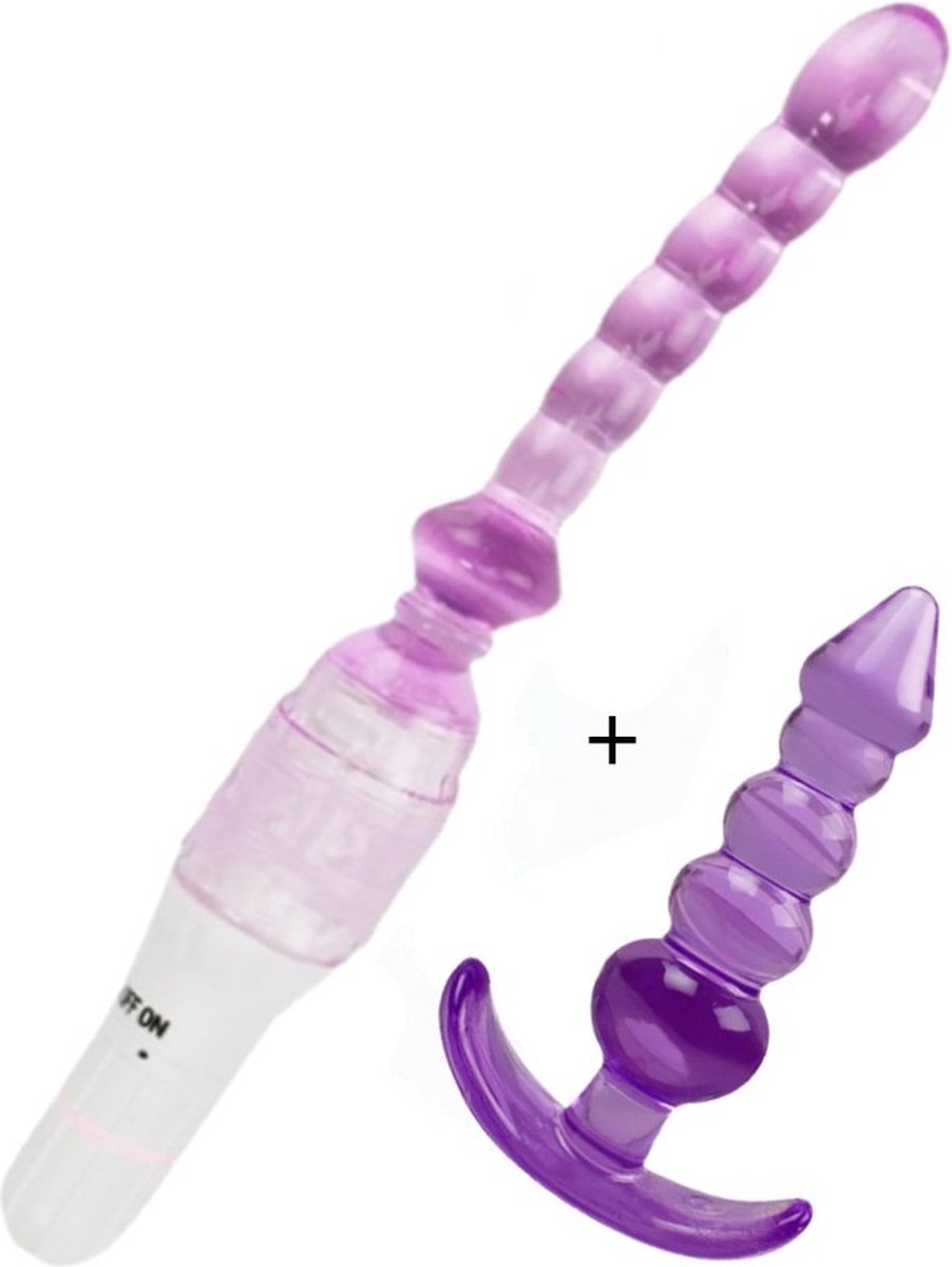 Goedkoopste Erodit ® Jelly anal set paars, buttplug set- vibrerende kralen buttplug -G-Spot -Prostaat- Anaal dildo- Seksspeeltjes beginners - sex toys - seksspeeltjes- Erotiek voor vrouwen - mannen- koppels