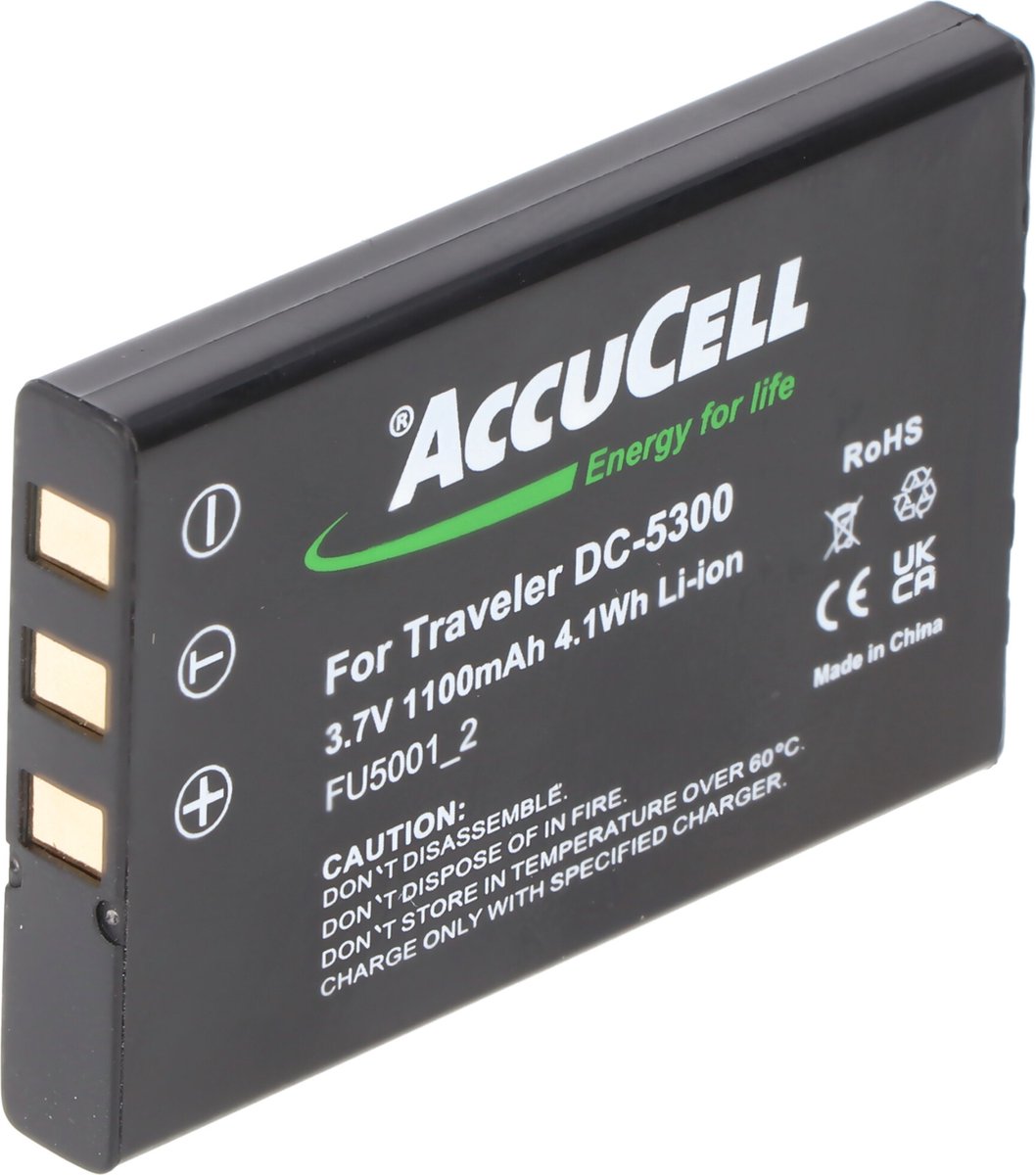 AccuCell-batterij geschikt voor Aiptek Pocket DV 5700-batterij 4809000015