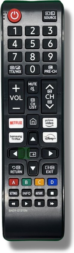 Télécommande, pr TV + touche Netflix, Prime Video, Disney+