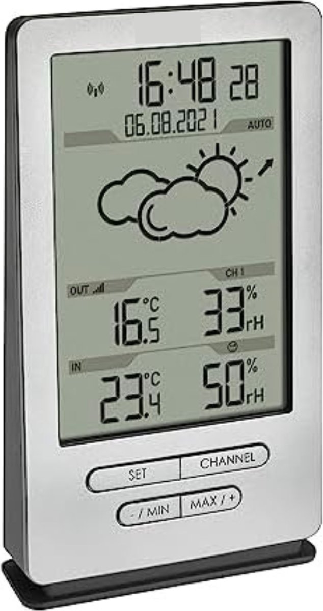 Thermomètre Intérieur Extérieur, Thermomètre Connecté avec 3 Capteurs Sans  Fil, Surveiller Humidité et Température (℃/℉), Enregistrer MAX & MIN
