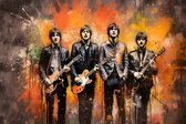 L’affiche des Beatles – Hier ! – Poster Pop Art – Graffiti Art – Peut être encadré – 42,3 x 61 cm (A2+)