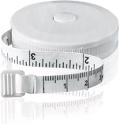CHPN - Rolmaat - Flexibel - Wit - 150 cm - 1 stuk - Centimeter - Meetlint - Liniaal - Rol maat - Opmeten - Meten - Flexibele liniaal - Meten is weten