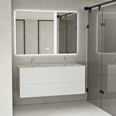 Vestland - Meuble de salle de bain avec lavabo - 120 CM - Wit - Ensemble de meuble de salle de bain