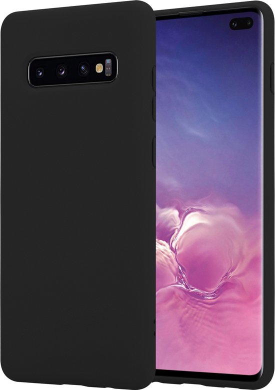 ShieldCase Silicone case geschikt voor Samsung Galaxy S10 Plus hoesje - optimale bescherming - perfecte pasvorm - TPU Materiaal - zwart