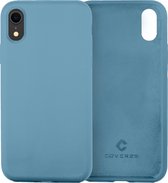 Coverzs Luxe Liquid Silicone case geschikt voor Apple iPhone X / Xs hoesje - Blauw - Geschikt voor iPhone 10 / Xs case - Licht blauwe case - Beschermhoesje hoesjes - Backcover hoesje - Lichtblauw
