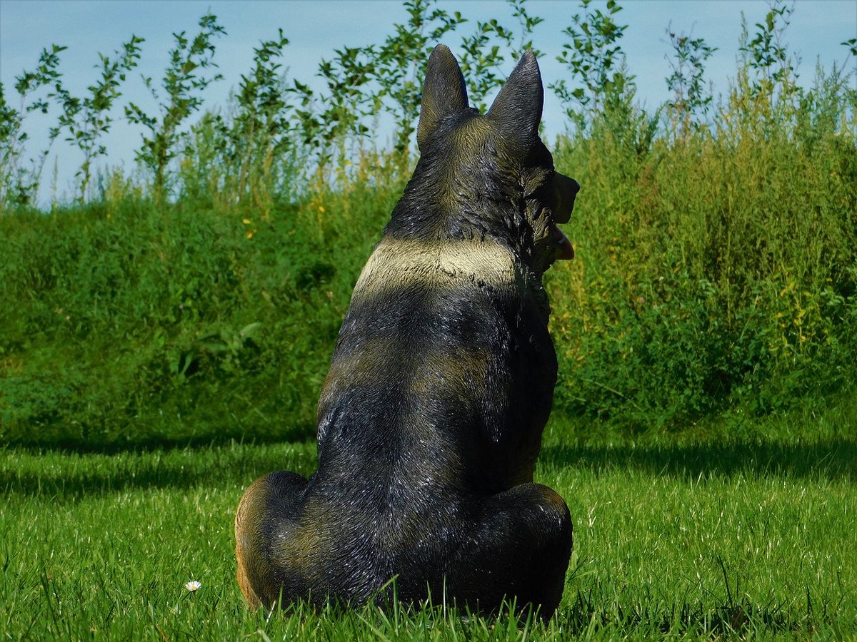 Levensechte Duitse herder algemene grote zachte gevulde pluche hond speelgoed Al