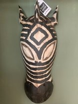Sculpture Tête de zèbre en bois H50 - rétro - tendance - fait main à Bali