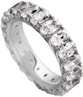 Diamonfire - Zilveren ring met steen Maat 18.0 - Ovale stenen - Chaton zetting