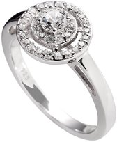 Diamonfire zilveren ring met steen - Maat 18 - Zirkonia - Rond