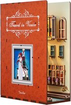 Tonecheer Book Nook: Travel in Venice | Houten 3D-puzzel | Verlicht | Sensor | DIY-miniatuurhuis | TQ107