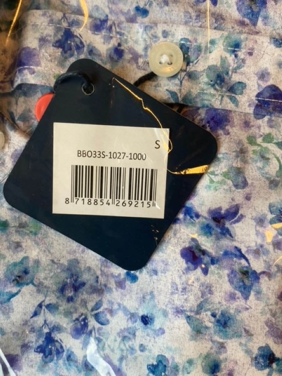 Boston Brothers heren blouse - overhemd heren lange mouwen - 1027 - blauw / wit print - maat XXL