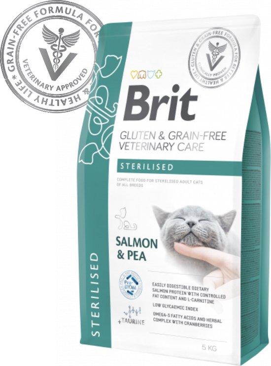 Brit Care Grainfree Veterinary Diet Cat Sterilised Salmon 5 kg - Kat