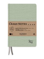 Aurora - MAXI PACK - 4 x Carnet Ocean Notes (Couverture en plastique marin recyclé) : Taille 145x220mm - Ligné - 192 Pages - Papier à lettre recyclé 80gr - Couleur Vert
