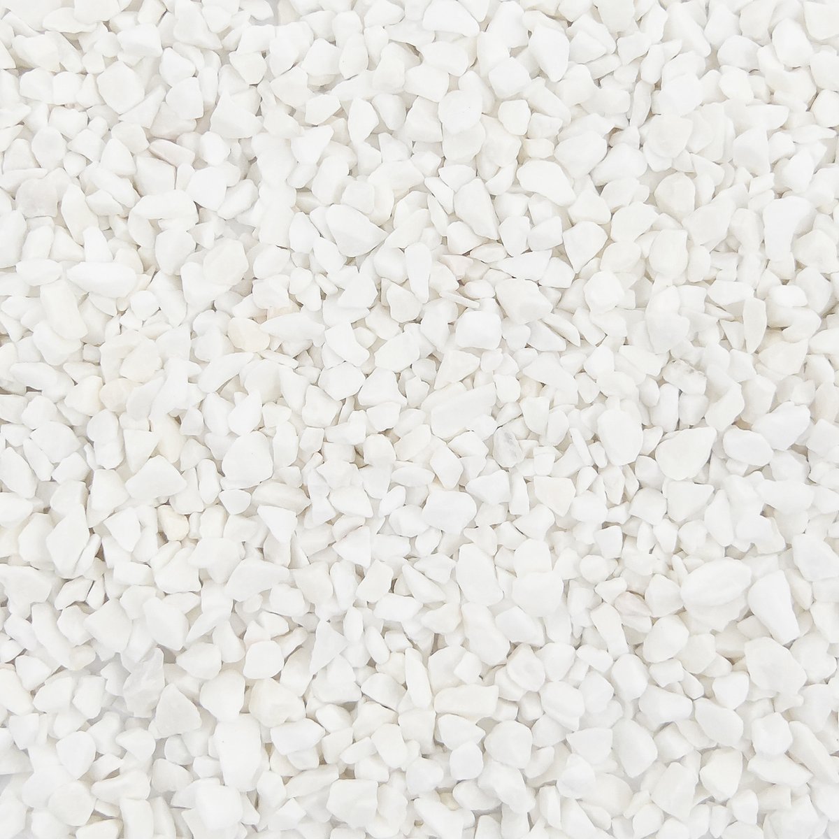 Gekleurde Steentjes 2-3mm - Granulaat - WIT - Bodembedekking voor Bloempotten en Plantenbakken - 1KG