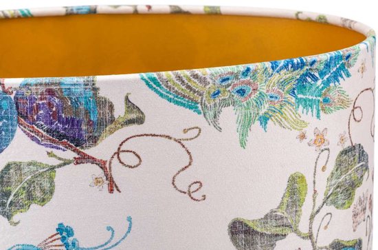 Abat-jour sur pied - Charly beige - 35x35x22cm