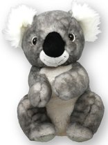 Inware pluche koala beer knuffeldier - grijs - zittend - 22 cm - Dieren knuffels