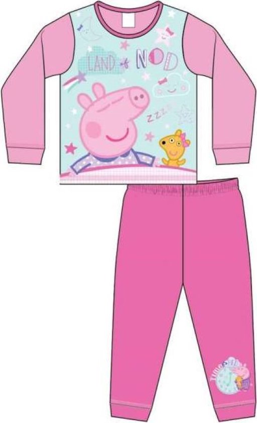 Peppa Pig pyjama - roze - Peppa Big pyama - maat 86/92