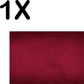 BWK Textiele Placemat - Rode Vegen Achtergrond - Set van 1 Placemats - 40x30 cm - Polyester Stof - Afneembaar