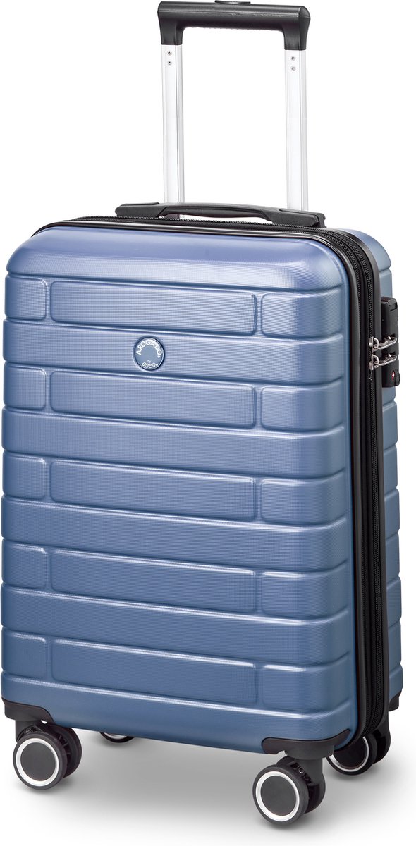 Jump Arogado - Handbagage 55 cm - 4 Wielen - TSA-Cijferslot - Expandable - Blauw