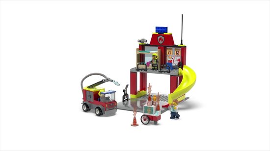 LEGO City Fire La caserne et le camion de pompiers 60375 Ensemble