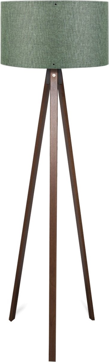 Verlichting - Vloerlamp Lotte in Groen MDF - Afmetingen 38x38x140cm - Perfect voor Sfeervolle Verlichting