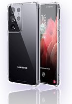 AziLine Shockproof Case Geschikt voor Samsung Galaxy S21 Ultra - Transparante Luxe S21 Ultra Bescherming Hoesje - Maximaal Stevig en Premium Kwaliteit geschikt voor Samsung Galaxy S21 Ultra