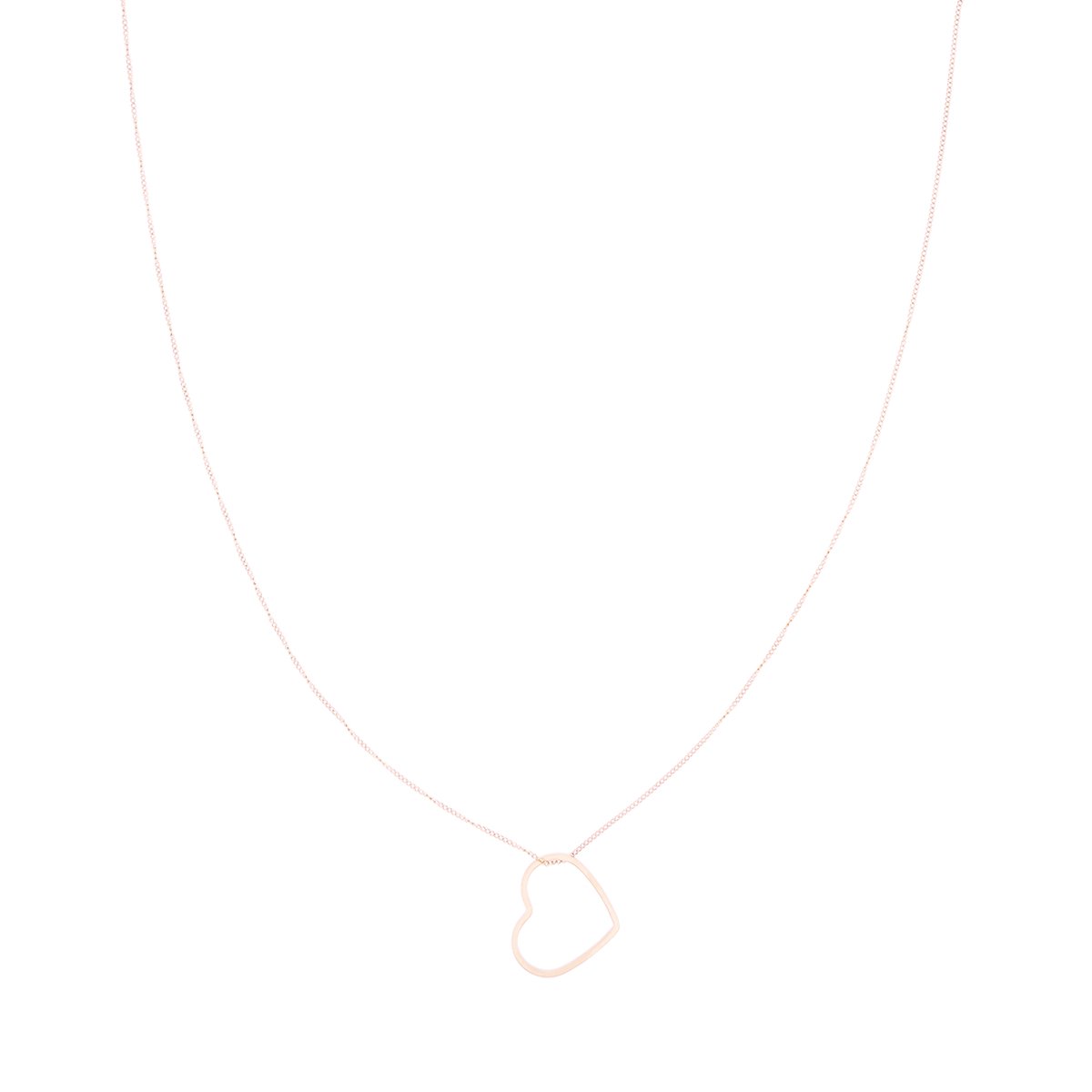 OOZOO Jewellery - Rosé goudkleurige ketting met een hart - SN-2050