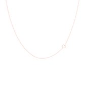 OOZOO Jewellery - Rosé goudkleurige ketting met een hart - SN-2041