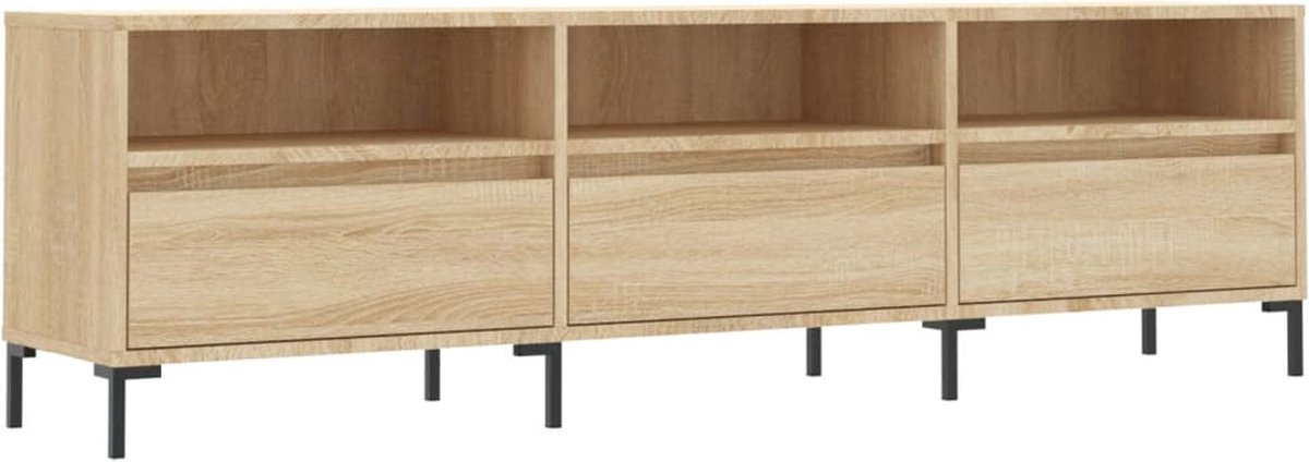 vidaXL - Tv-meubel - 150x30x44,5 - cm - bewerkt - hout - sonoma - eikenkleurig